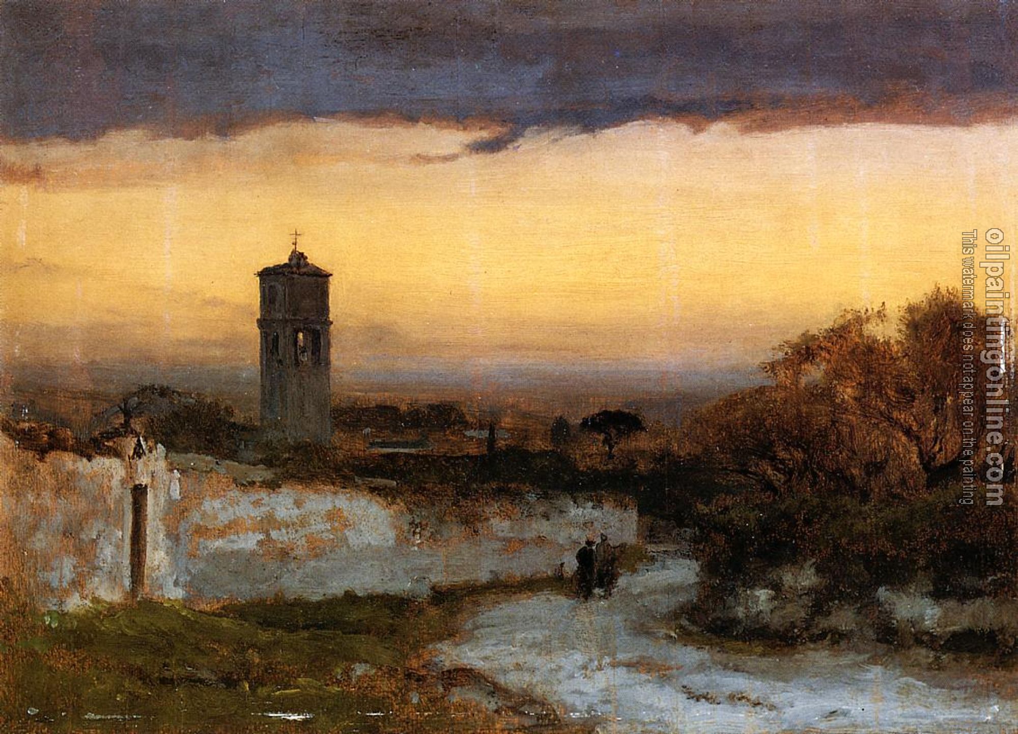 George Inness - Monastery at Albano